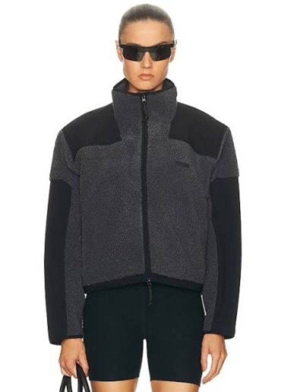 NWT SKIMS TEDDY BOXY ZIP UP STORM JACKET SZ SMALL